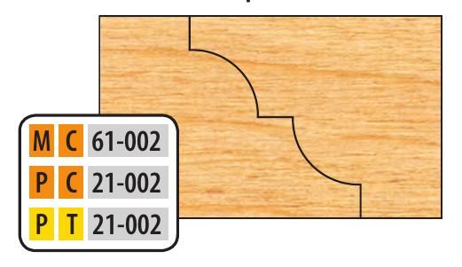 FREEBORN - PC-21-002 - CARBIDE REVERSIBLE PATTERN DETAIL Shaper Cutter