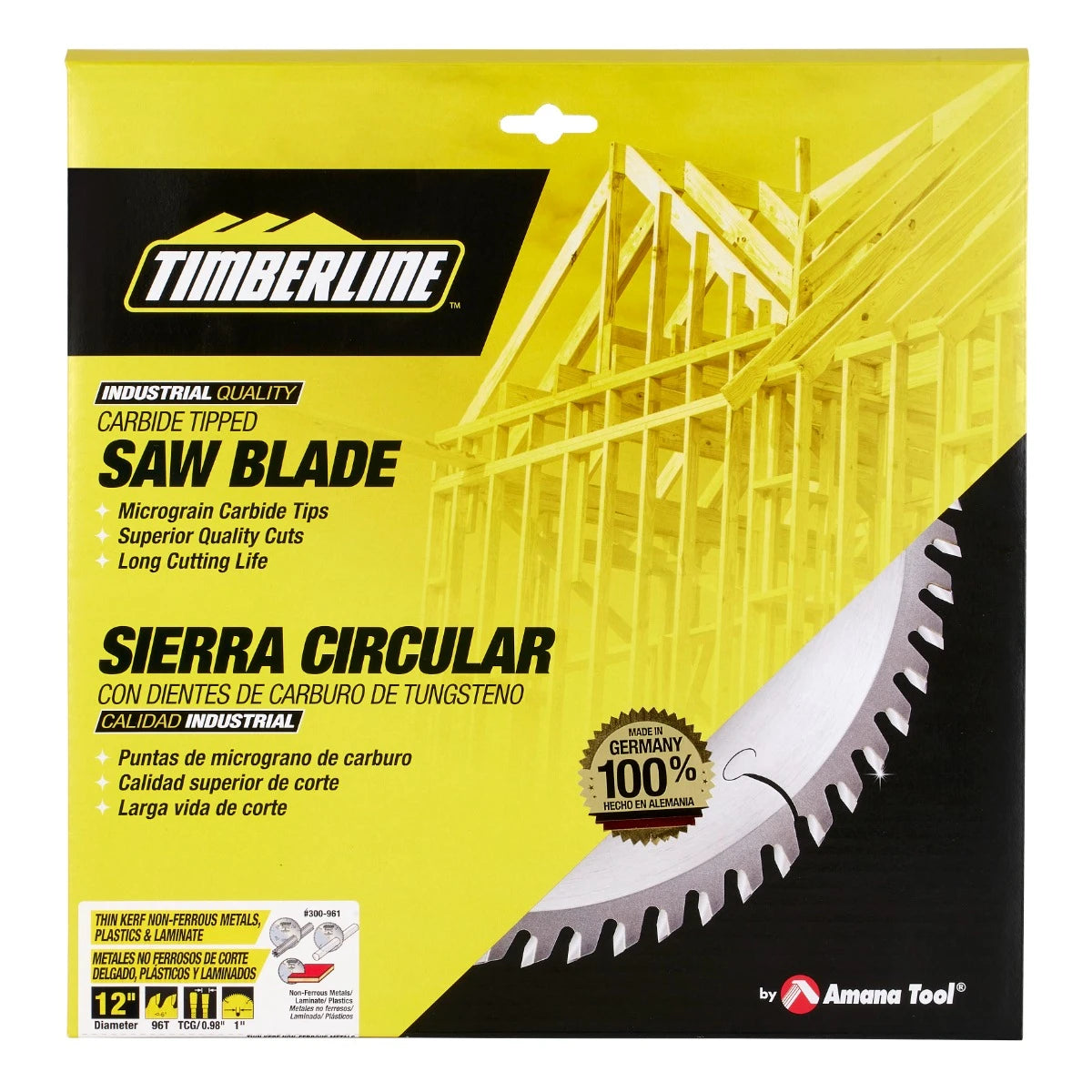 Amana Tool - 300-961 - NON-FERROUS 12"x96T TCG TIMBER