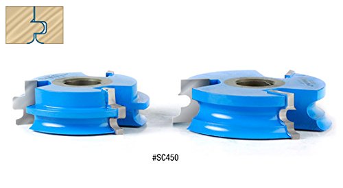 Amana Tool - SC450 2-Piece Carbide Tipped 3-Wing Stile & Rail Flooring with Nail Slot 3-1/