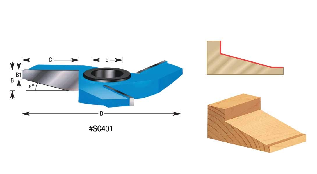 Amana Tool - SC401 Carbide Tipped Traditional Raised Panel 15 Deg x 4-5/8 Dia x 5/8 x 1/2
