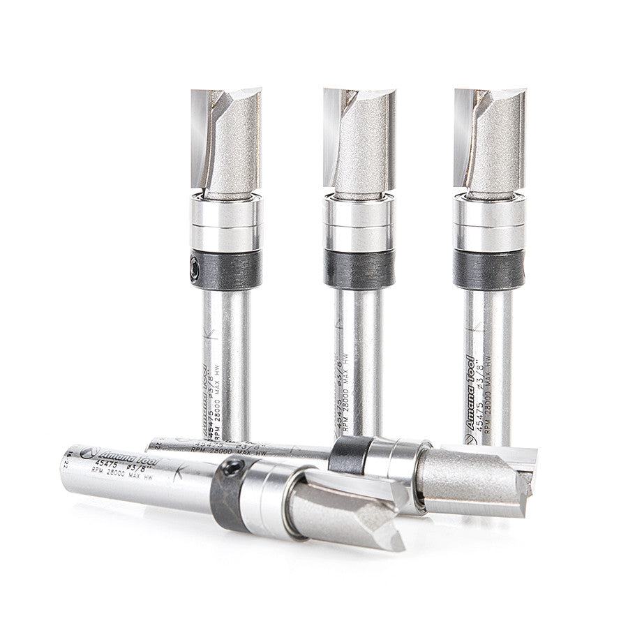 Amana Tool - 45475-5 - 5PC PLUNGE 3/8" DIA.1/4" SHANK