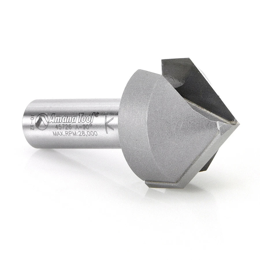 Amana Tool - 45726 - 90D V GROOVE 1-1/4 DIA 1/2 SHK