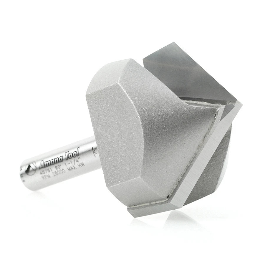 Amana Tool - 45751 - 90D VGROOVE 1-1/4 DIA 1/4 SHNK