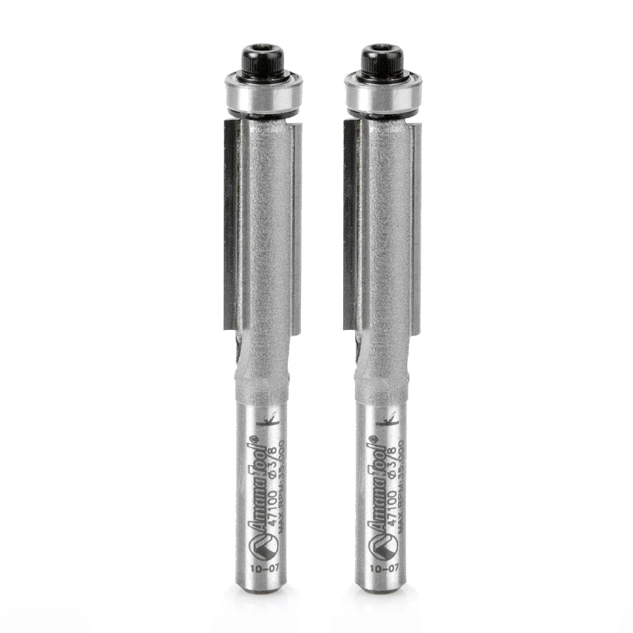 Amana Tool - 47100-2 - 2 PC FLUSH TRIM 3/8Dx1/4 SHK
