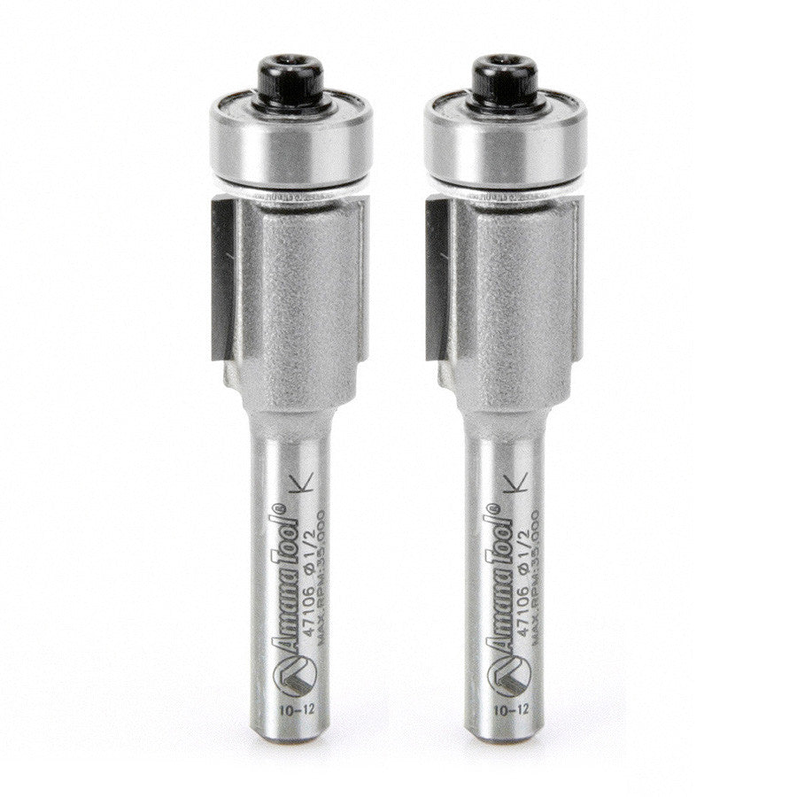 Amana Tool - 47106-2 - 2 PC FLUSH TRIM 1/2Dx1/4 SHK