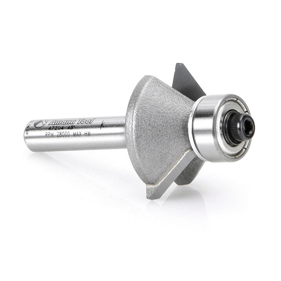 Amana Tool - 47204 - BEVEL BIT 45 DEGREE 1/4 SHANK
