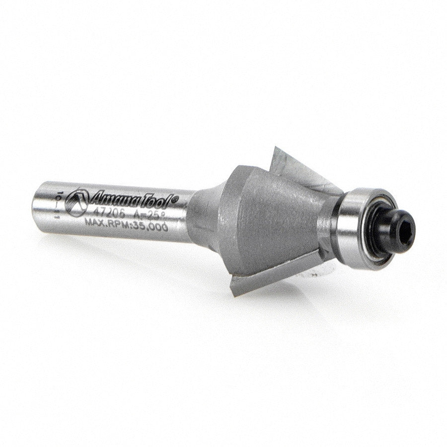 Amana Tool - 47206 - BEVEL BIT 25 DEGREE 1/4 SHANK