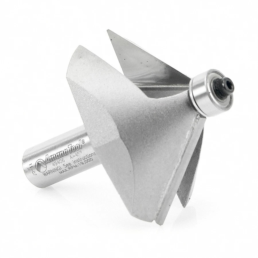 Amana Tool - 49406 - 45 DEGREE CHAMFER 1/2 SHK
