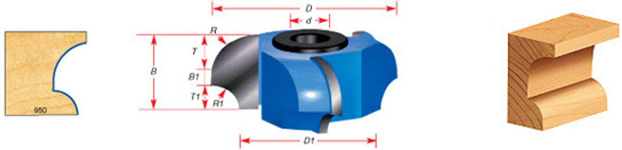 Amana Tool SC410 Carbide Tipped 3-Wing Corner Round & Cove