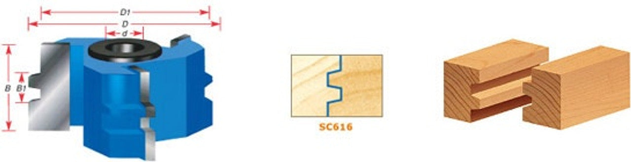 Amana Tool SC617 Carbide Tipped 3-Wing Glue Joint