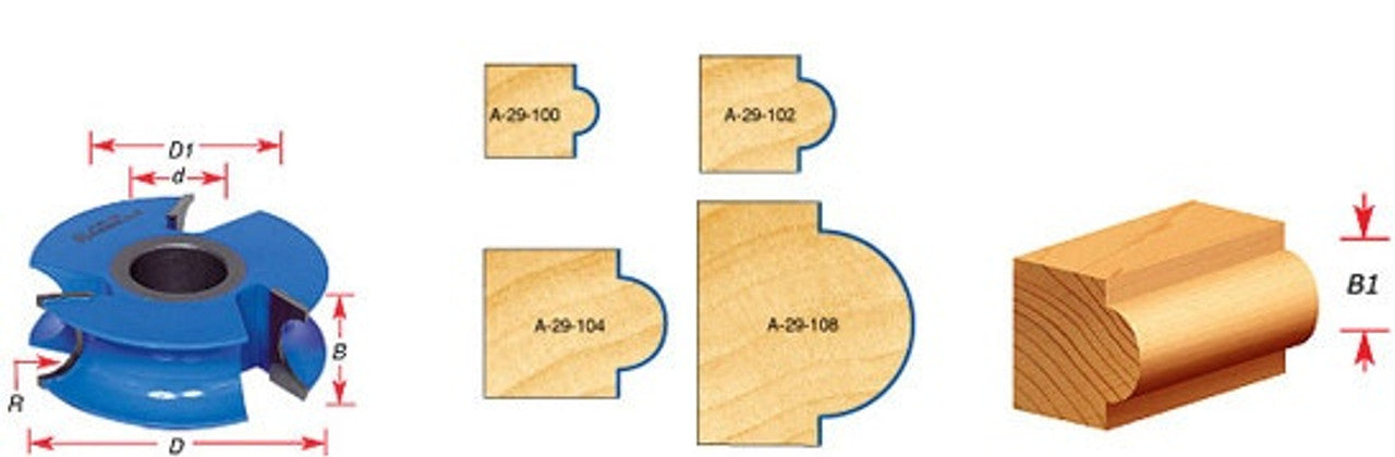 Amana Tool A-29-109 Carbide Tipped 3-Wing Heavy-Duty Bead