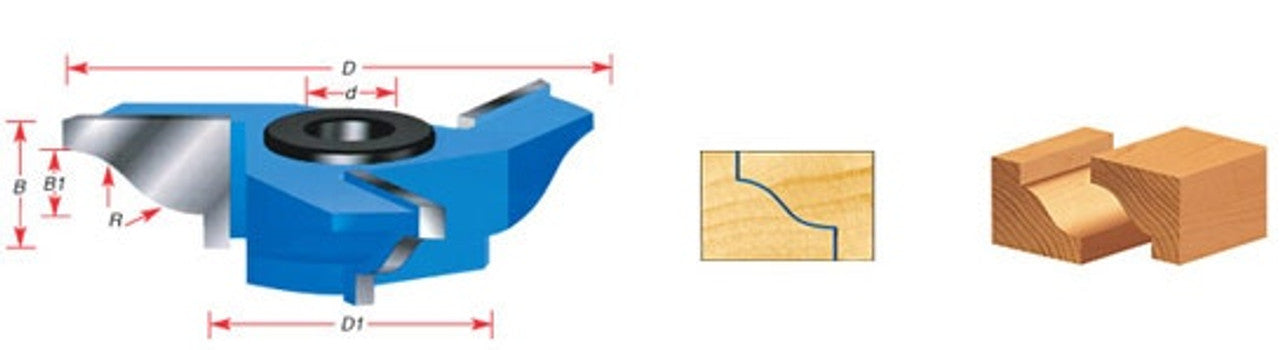Amana Tool 969 Carbide Tipped 3-Wing Ogee
