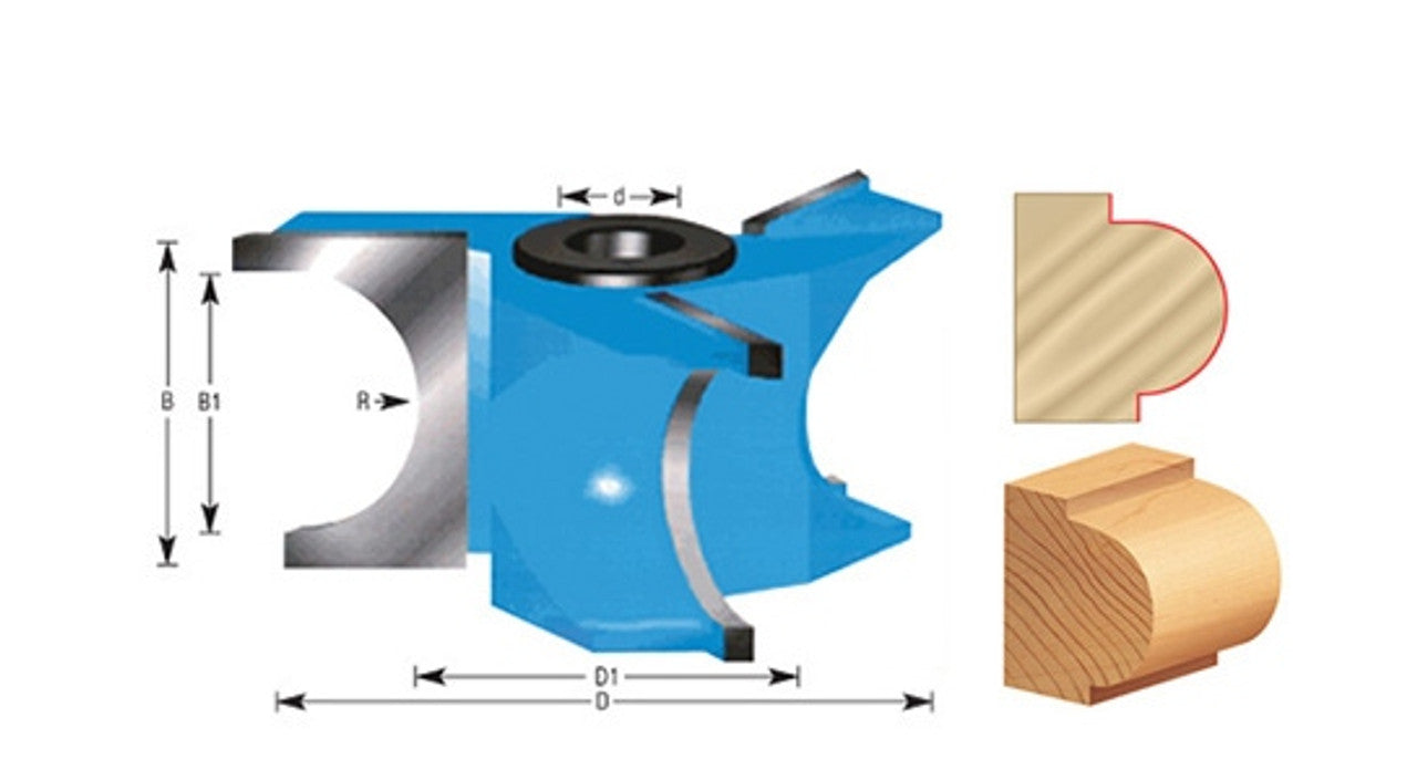 Amana Tool 932 Carbide Tipped 3-Wing Stair Tread Bore Shaper Cutter