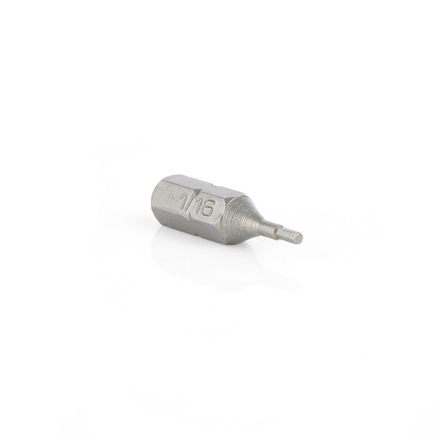 Amana Tool - 608-660 - 5 PC HEX BIT 1/16 TIP 1" LONG