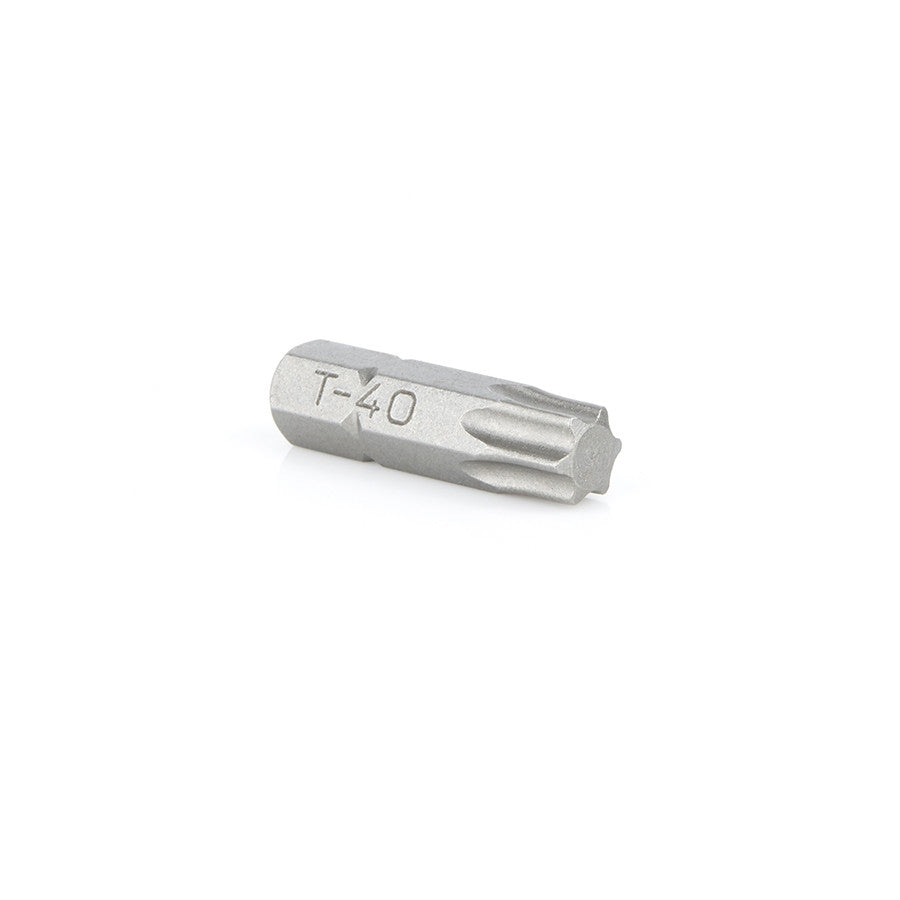 Amana Tool - 608-710 - 5 PC T40 TORX BIT TIP 1" LONG