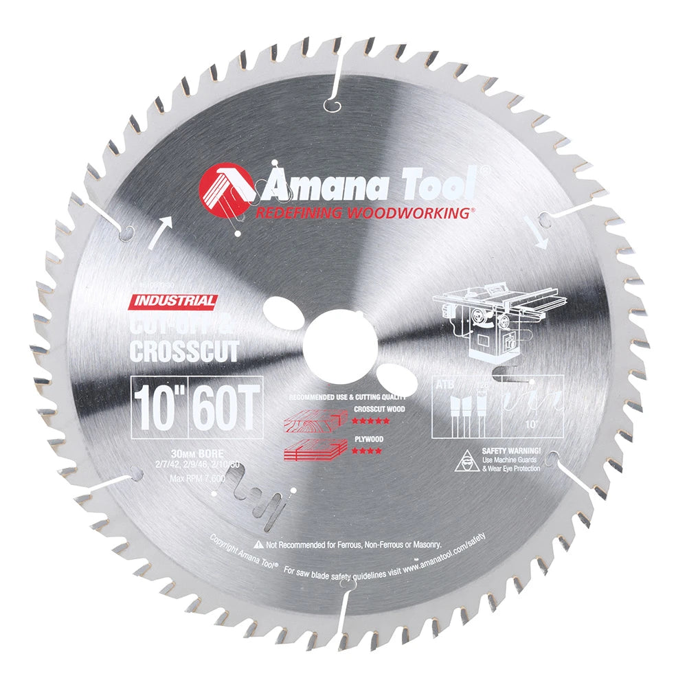 Amana Tool - 610600-30 - 10"/60T CUT-OFF SAW ATB 30MM