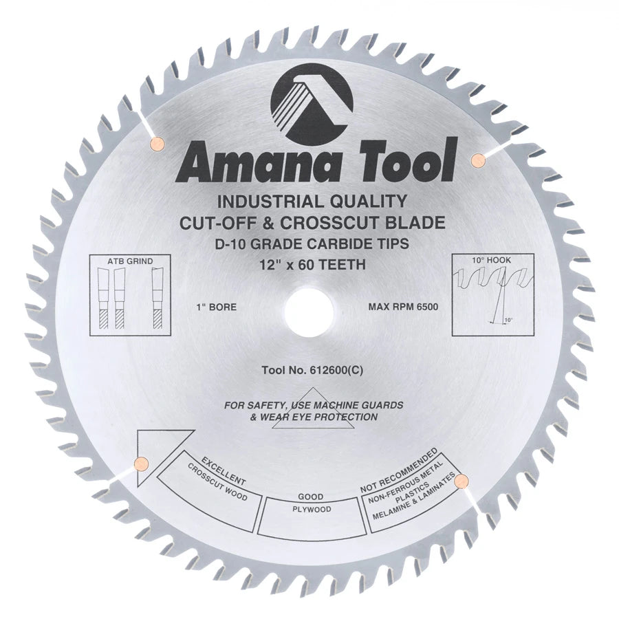 Amana Tool - 612600 - 12"/60T CUT-OFF SAW ATB GRIND