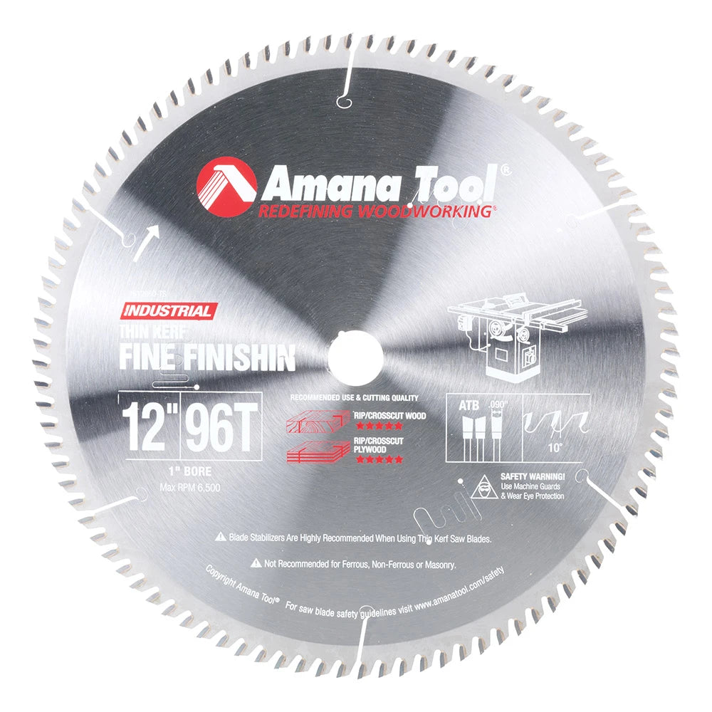 Amana Tool - 612960-TS - 12"/96T TRIM SAW A.T.B.GRIND