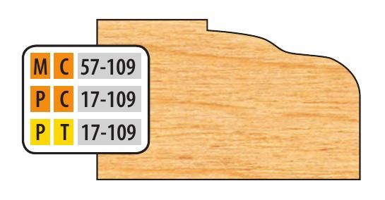 FREEBORN - MC-57-109 - CARBIDE DOOR EDGE DETAIL - 32mm SYSTEM Shaper Cutter