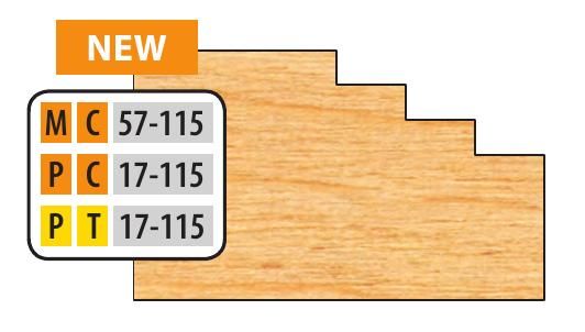 FREEBORN - MC-57-115 - CARBIDE DOOR EDGE DETAIL - 32mm SYSTEM Shaper Cutter
