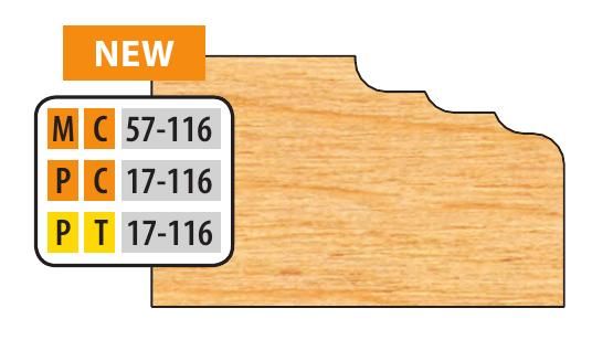 FREEBORN - MC-57-116 - CARBIDE DOOR EDGE DETAIL - 32mm SYSTEM Shaper Cutter