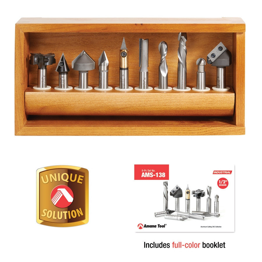 Amana Tool - AMS-138 - 10PC SIGN,& ENGRAVING 1/2 SET