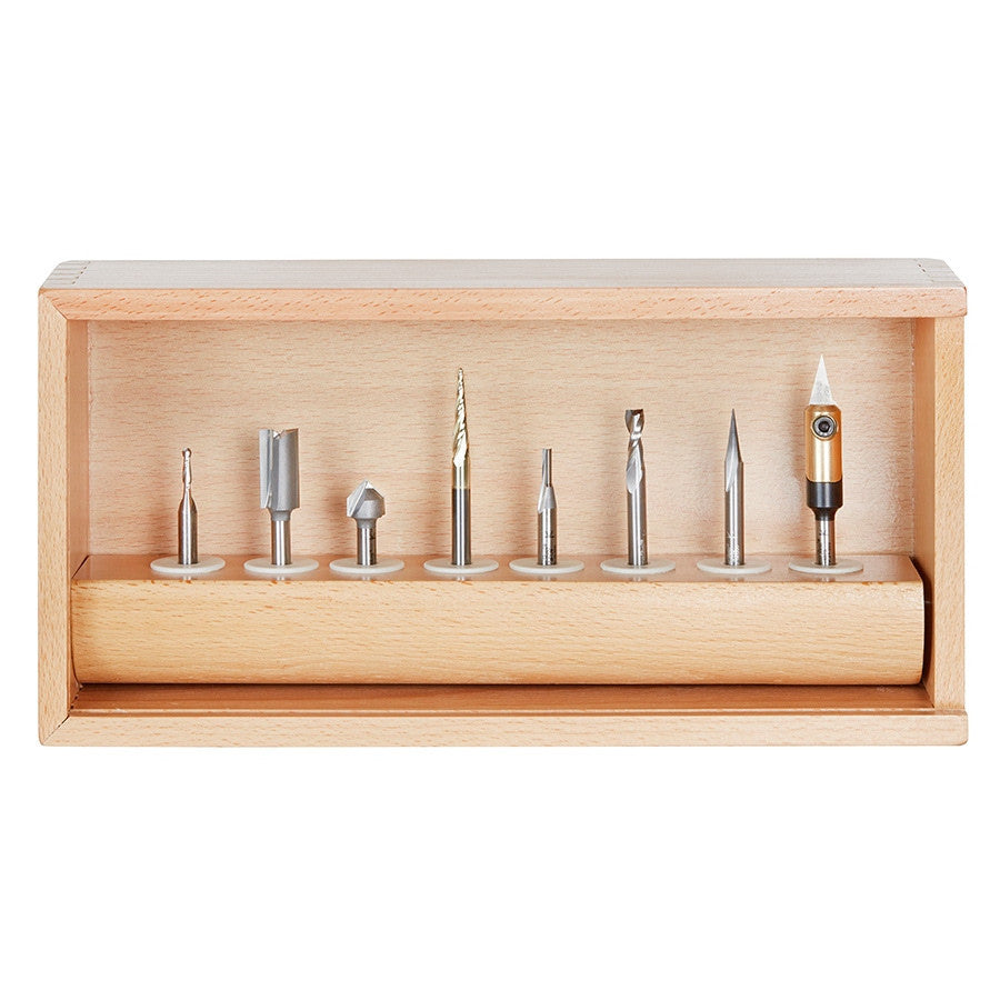 Amana Tool - AMS-178 - 8PC CNC SIGNMAKING STARTR SET