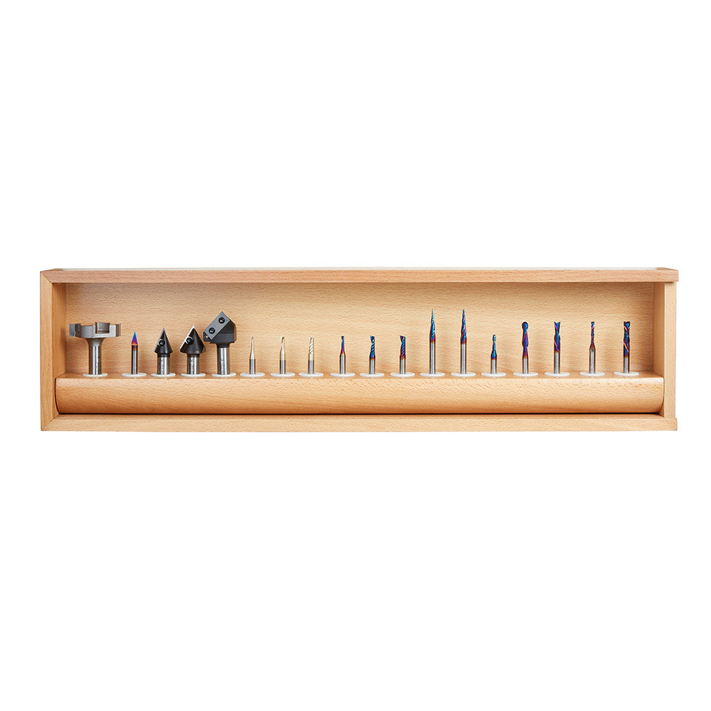 Amana Tool - AMS-222 - 18PC ULTIMATECNC SIGNMAKNG SET
