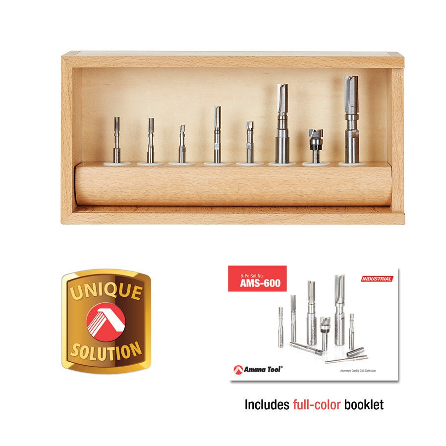 Amana Tool - AMS-600 - 8PC FLUSH TRIM PLUNGE SET