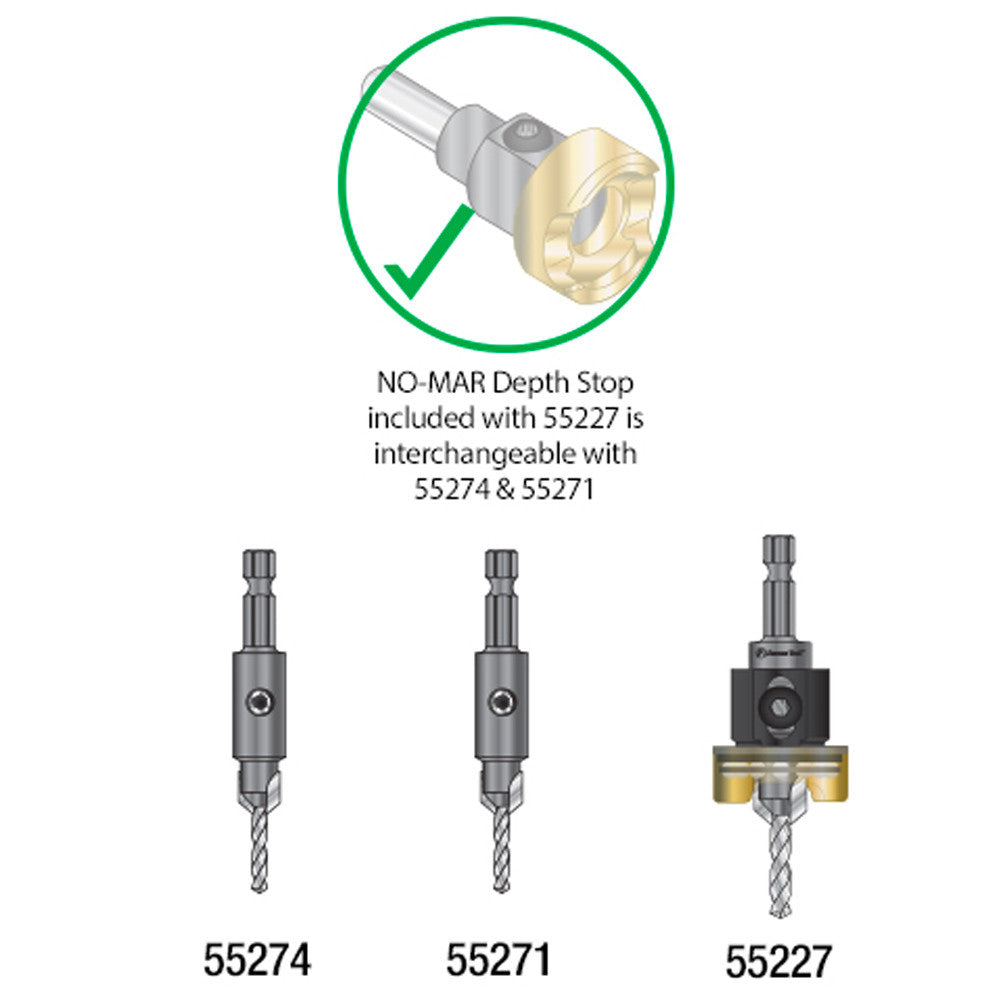Amana Tool - AMS-627 - 3PC COUNTERSINK SET HEX SK