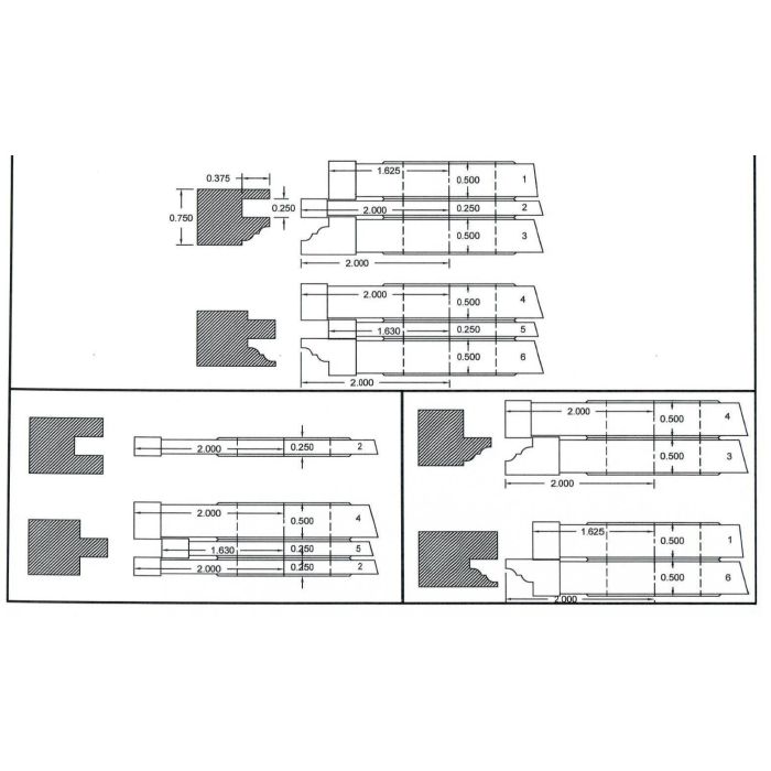 FREEBORN -PC-10-025 CARBIDE COPE & PATTERN SET Shaper Cutter