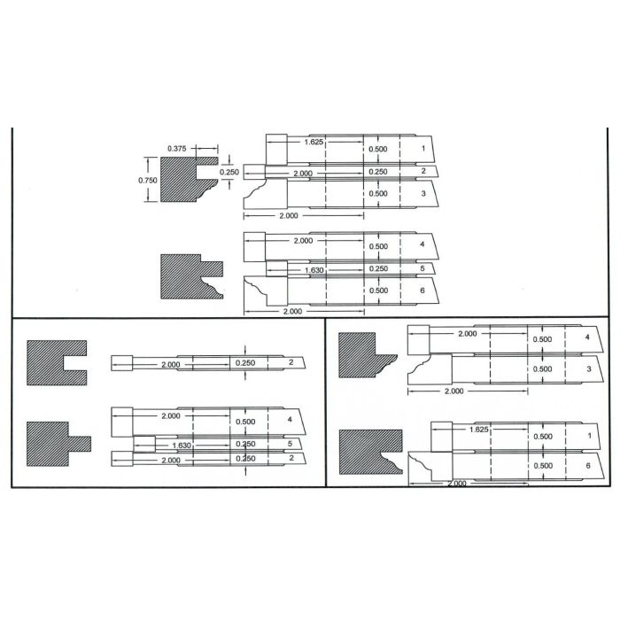 FREEBORN - PC-10-045 - CARBIDE COPE & PATTERN SET Shaper Cutte