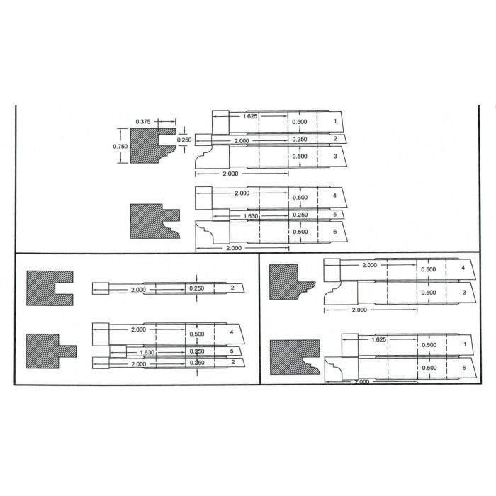 FREEBORN - PC-10-080 - CARBIDE COPE & PATTERN SET Shaper Cutter
