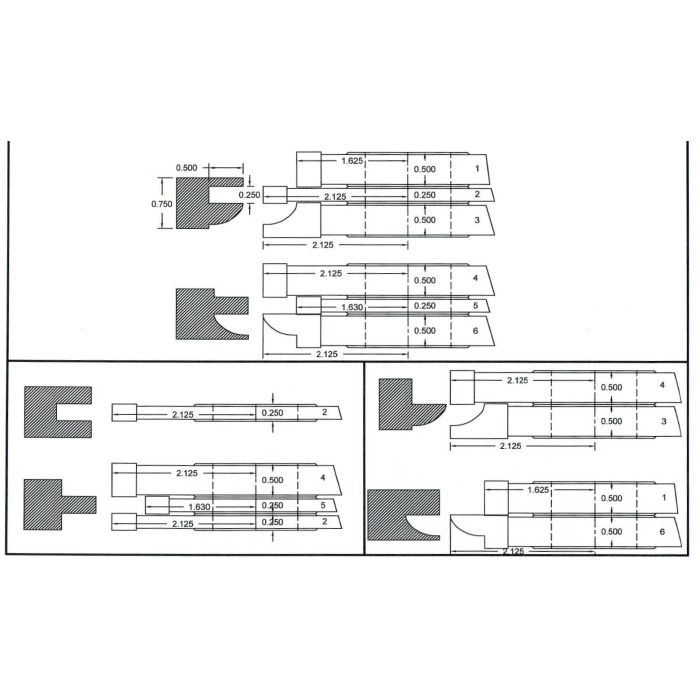 FREEBORN - PC-10-211 CARBIDE ADDITIONAL TONGUE & GROOVE CUTTER Shaper Cutter