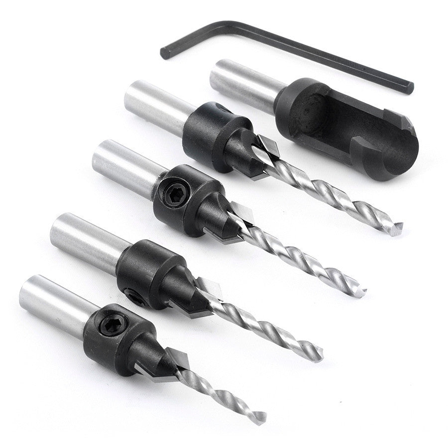 Amana Tool - PS-500 - 5 PCE PLUG SET W/DRILLS & PLUG