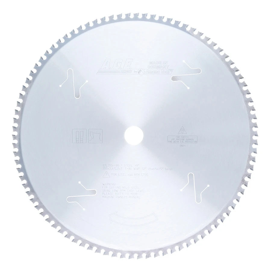 Amana Tool - STL355-90 - AGE STEEL 14"x90T 1" BORE SAW