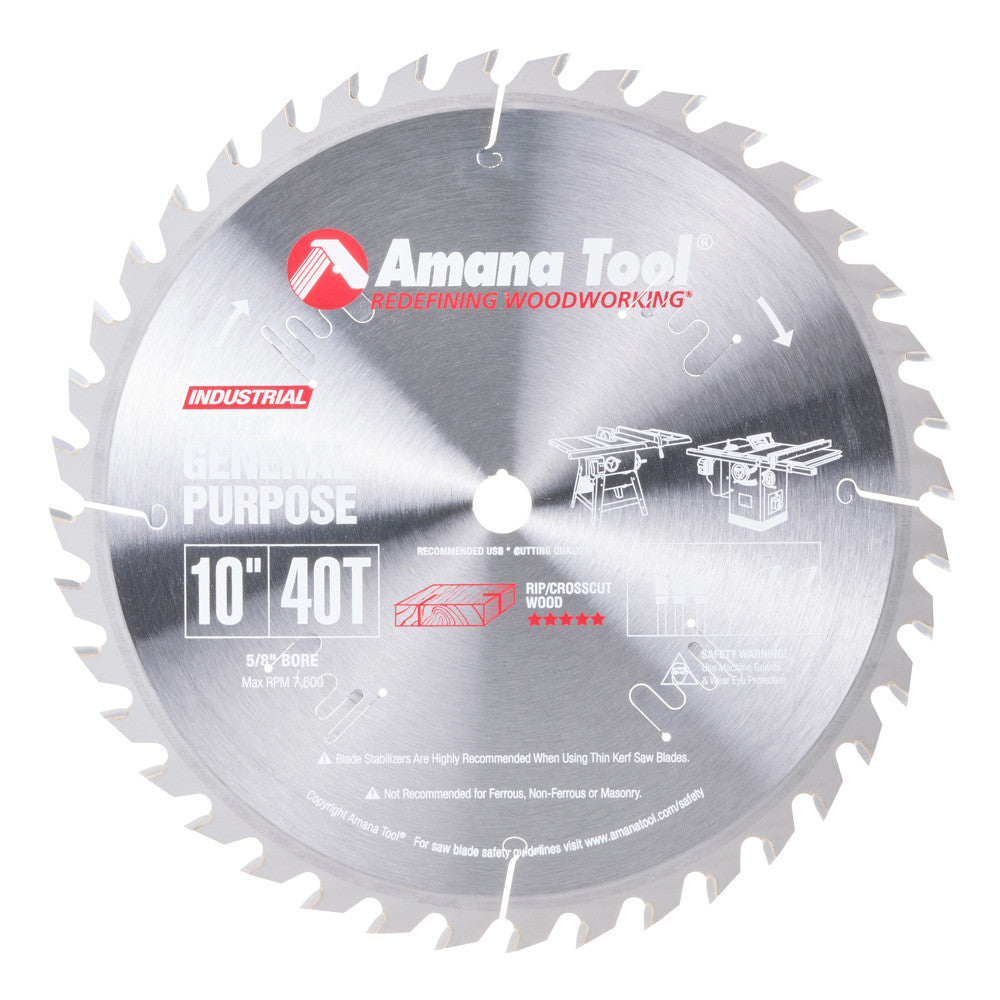 Amana Tool - TB10400 - 10"/40T THIN KERF A.T.B GRIND