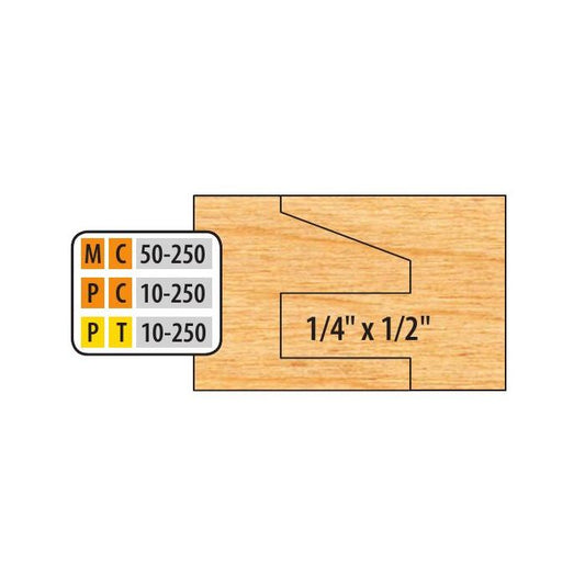 FREEBORN - PC-10-250 - CARBIDE ADDITIONAL TONGUE & GROOVE CUTTER Shaper Cutter