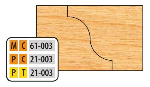 FREEBORN - PC-21-003 - CARBIDE REVERSIBLE PATTERN DETAIL Shaper Cutter