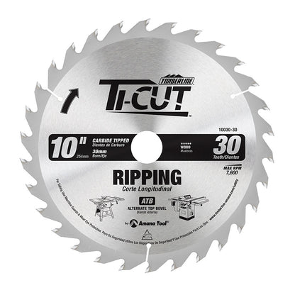 Amana Tool - 10030-30 - TI-CUT SAW 10"/30T ATB 30MM