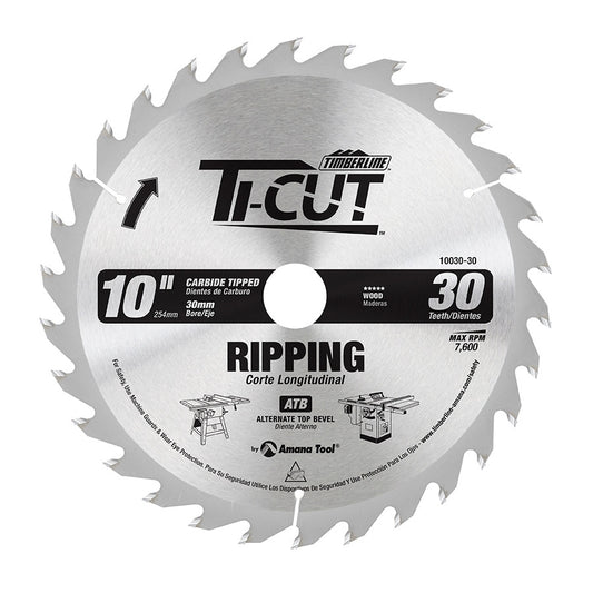 Amana Tool - 10030-30 - TI-CUT SAW 10"/30T ATB 30MM