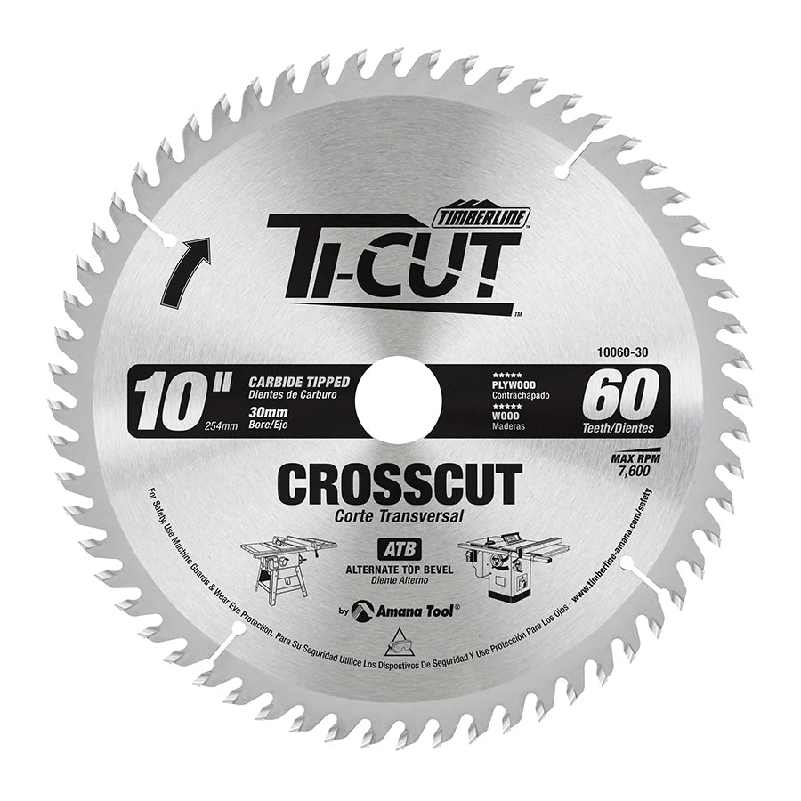 Amana Tool - 10060-30 - TI-CUT SAW 10"/60T ATB 30MM