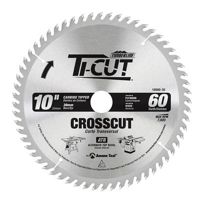 Amana Tool - 10060-30 - TI-CUT SAW 10"/60T ATB 30MM