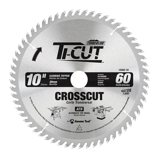 Amana Tool - 10060-30 - TI-CUT SAW 10"/60T ATB 30MM