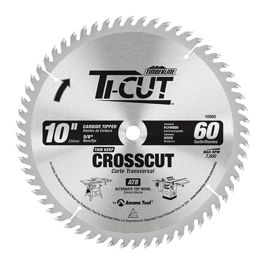 Amana Tool - 10060 - TI-CUT SAW 10"/60T ATB 5/8"
