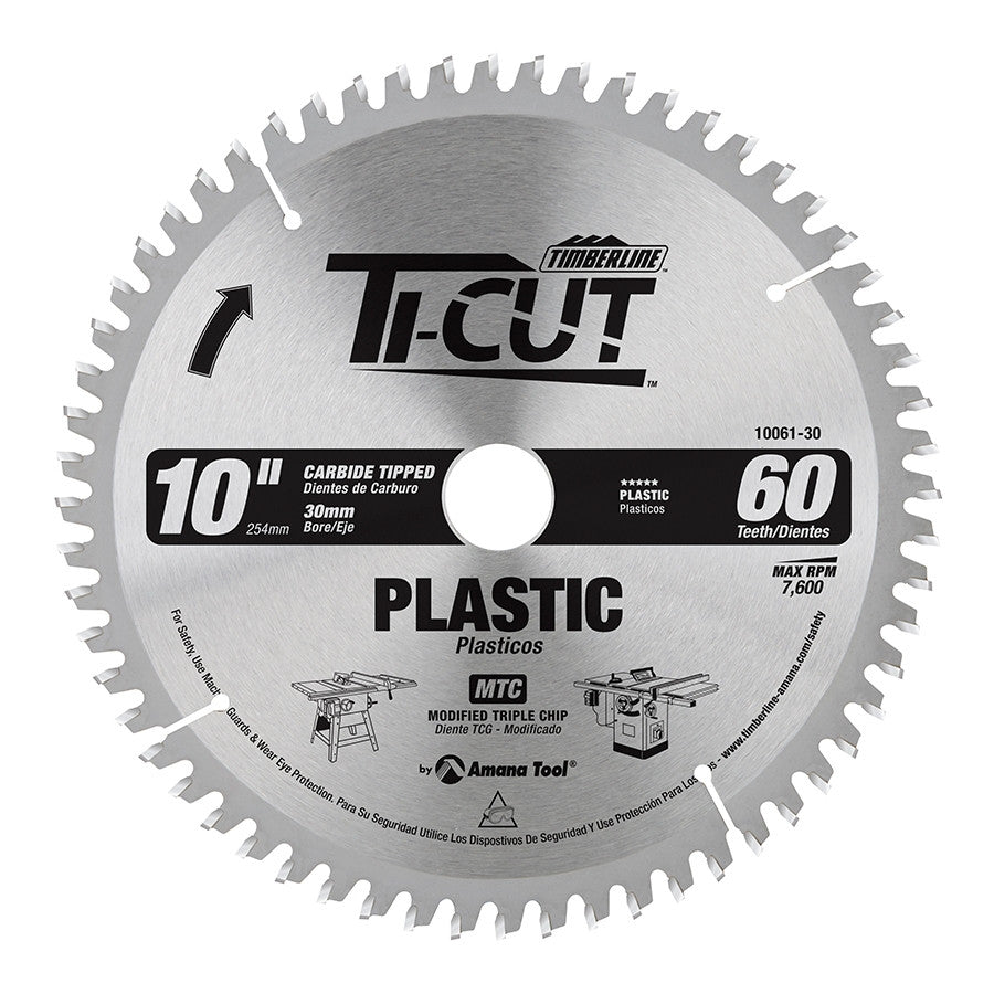 Amana Tool - 10061-30 - TI-CUT SAW 10"/60T MTC 30MM