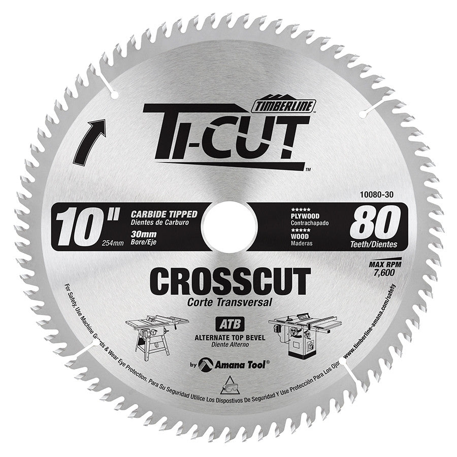 Amana Tool - 10080-30 - TI-CUT SAW 10"/80T ATB 30MM