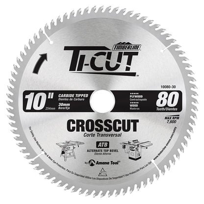 Amana Tool - 10080-30 - TI-CUT SAW 10"/80T ATB 30MM