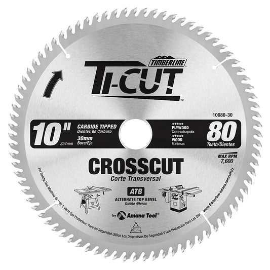 Amana Tool - 10080-30 - TI-CUT SAW 10"/80T ATB 30MM