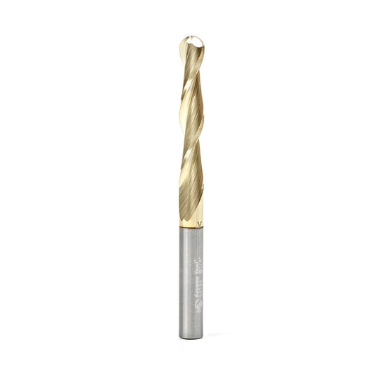 Amana Tool - 46294 - 1/4 CARVING 3D BALLNOSE ZrN